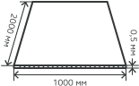 Лист нержавеющий  0,5х1000х2000 мм.  AISI 201 (12Х15Г9НД) холоднокатаный,  шлифованный