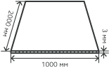 Лист нержавеющий  3х1000х2000 мм.  AISI 201 (12Х15Г9НД) холоднокатаный,  матовый